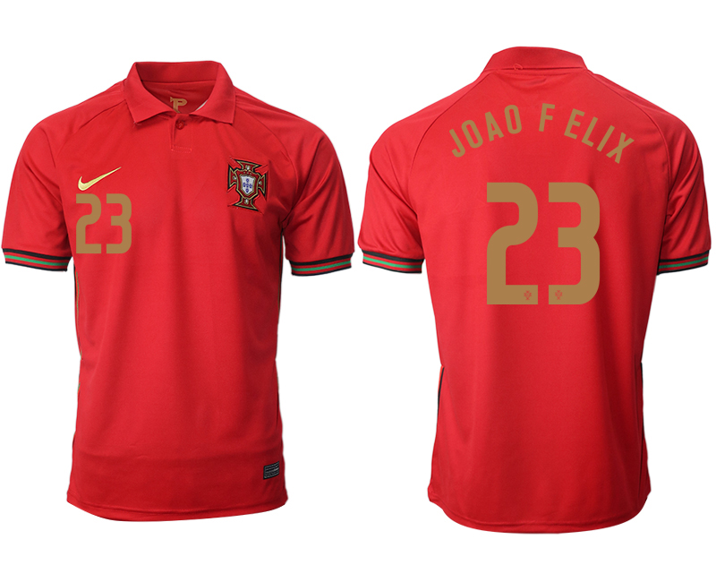 Men 2021 Europe Portugal home AAA version #23 soccer jerseys